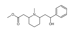 [6-(2-hydroxy-2-phenyl-ethyl)-1-methyl-piperidin-2-yl]-acetic acid methyl ester Structure