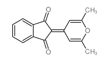 2-(2,6-dimethylpyran-4-ylidene)indene-1,3-dione结构式