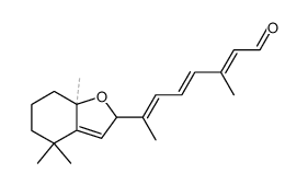 (+-)(5Ξ,8Ξ)-5,8-epoxy-5,8-dihydro-all-trans-retinal Structure