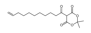 2,2-dimethyl-5-(undec-10-enoyl)-1,3-dioxane-4,6-dione结构式