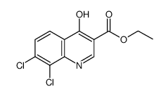 7,8-dichloro-4-hydroxy-quinoline-3-carboxylic acid ethyl ester结构式