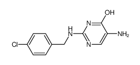 5-amino-2-((4-chlorobenzyl)amino)pyrimidin-4-ol结构式