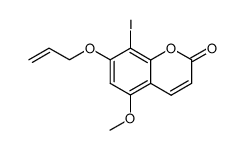 8-iodo-5-methoxy-7-prop-2-enyloxychromen-2-one Structure