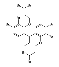 1,2-dibromo-4-[1-[3,4-dibromo-2-(3,3-dibromopropoxy)phenyl]propyl]-3-(3,3-dibromopropoxy)benzene结构式