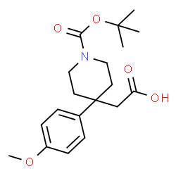 2-[1-(tert-Butoxycarbonyl)-4-(4-methoxyphenyl)piperidin-4-yl]acetic acid Structure