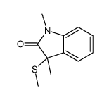 2H-Indol-2-one,1,3-dihydro-1,3-dimethyl-3-(methylthio)-(9CI) Structure