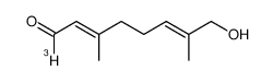 (6E)-8-hydroxy-3,7-dimethylocta-2,6-dienal-1-t结构式