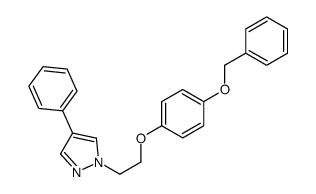 4-phenyl-1-[2-(4-phenylmethoxyphenoxy)ethyl]pyrazole结构式