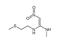 1-N-methyl-1-N'-(2-methylsulfanylethyl)-2-nitroethene-1,1-diamine结构式