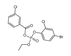 (4-bromo-2-chlorophenyl ethyl phosphoric) 3-chlorobenzoic anhydride Structure