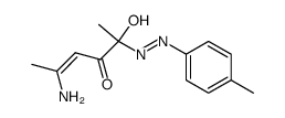 5-amino-2-hydroxy-2-(p-tolylazo)-4-hexen-3-one结构式
