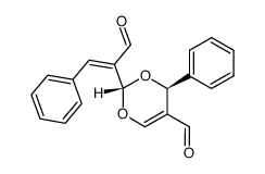 5-Formyl-4-phenyl-α-(phenylmethylen)-4H-1,3--dioxin-2-acetaldehyd Structure