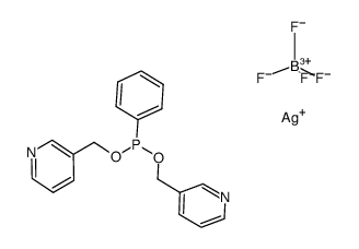 (phenylphosphino-bis-3-pyridylcarbinol)Ag(tetrafluoroborate) Structure
