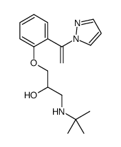 2-Propanol, 3-(tert-butylamino)-1-(6-(1-(1H-pyrazol-1-yl)vinyl)phenoxy )-结构式