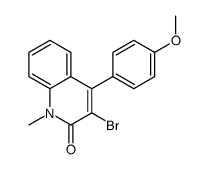 3-溴-4-(4-甲氧基苯基)-1-甲基-1H-2-喹啉酮结构式