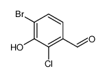 4-bromo-2-chloro-3-hydroxy-benzaldehyde Structure