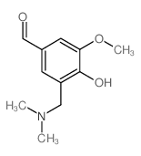 3-[(DIMETHYLAMINO)METHYL]-4-HYDROXY-5-METHOXYBENZENECARBALDEHYDE structure