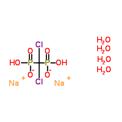 氯屈膦酸二钠(四水合物)结构式
