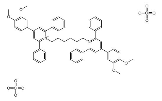 4-(3,4-dimethoxyphenyl)-1-[6-[4-(3,4-dimethoxyphenyl)-2,6-diphenylpyridin-1-ium-1-yl]hexyl]-2,6-diphenylpyridin-1-ium,diperchlorate Structure