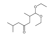 1,1-diethoxy-2,6-dimethylheptan-4-one结构式