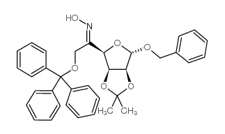 2,3-O-异亚丙基-6-O-三苯甲基-5-酮-α-D-甘露呋喃糖苷,5-肟结构式
