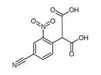 Propanedioic acid, 2-(4-cyano-2-nitrophenyl) Structure