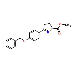 Methyl (2S)-5-[4-(benzyloxy)phenyl]-3,4-dihydro-2H-pyrrole-2-carboxylate结构式