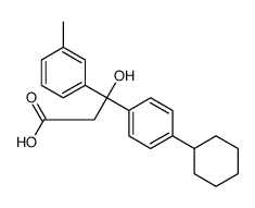3-(4-cyclohexylphenyl)-3-hydroxy-3-(3-methylphenyl)propanoic acid结构式