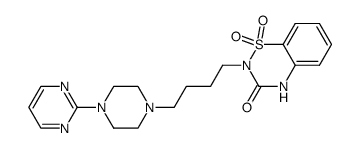 2-(4-(4-(2-pyrimidinyl)-1-piperazinyl)butyl)-1,2,4-benzothiadiazin-3(4H)one 1,1-dioxide Structure