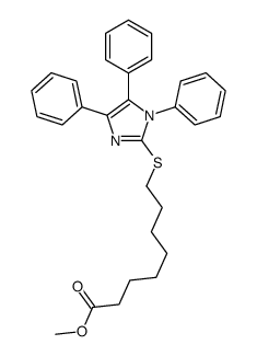 methyl 8-(1,4,5-triphenylimidazol-2-yl)sulfanyloctanoate结构式