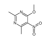4-methoxy-2,6-dimethyl-5-nitro-pyrimidine结构式