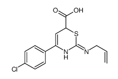 4-(4-chlorophenyl)-2-(prop-2-enylamino)-6H-1,3-thiazine-6-carboxylic acid Structure