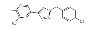 5-[1-(4-chloro-benzyl)-1H-[1,2,3]triazol-4-yl]-2-methyl-phenol结构式