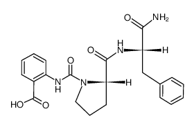 N-<(2-carboxyphenyl)carbamoyl>-L-prolyl-L-phenylalaninimide Structure