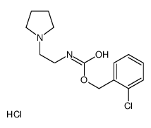 (2-chlorophenyl)methyl N-(2-pyrrolidin-1-ium-1-ylethyl)carbamate,chloride Structure