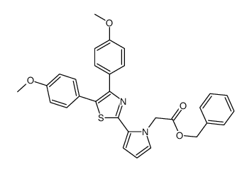 benzyl 2-[2-[4,5-bis(4-methoxyphenyl)-1,3-thiazol-2-yl]pyrrol-1-yl]acetate结构式