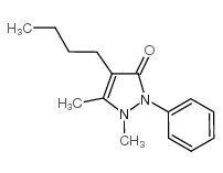 1-Phenyl-2,3-dimethyl-4-n-butyl-5-pyrazolon结构式