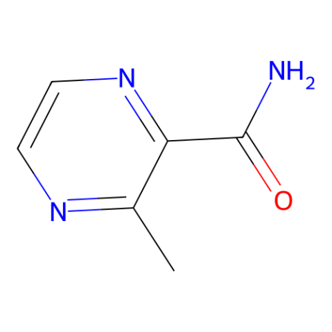 3-甲基吡嗪-2-羧酰胺结构式