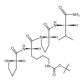 H-Pro-Lys(BOC)-Pro-Val-NH2 Structure