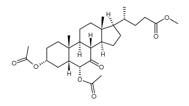 methyl 3α,6α-diacetoxy-7-oxo-5β-cholan-24-oate结构式