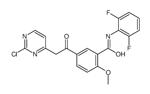 5-(2-(2-chloropyrimidin-4-yl)acetyl)-N-(2,6-difluorophenyl)-2-Methoxybenzamide Structure