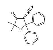 4-diazo-2,3,4,5-tetrahydro-2,2-dimethyl-5,5-diphenylfuran-3-one Structure