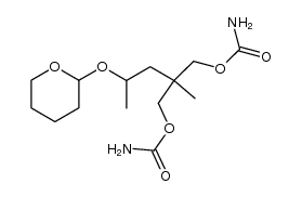 2-Methyl-2-<2-(tetrahydropyranyl-(2)-oxy)-propyl>-propandiol-(1.3)-dicarbamat Structure