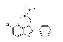 5-chloro-N,N-dimethyl-2-(4-methylphenyl)-3H-imidazo(4,5-b)pyridine-3-acetamide结构式
