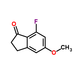 7-氟-5-甲氧基-2,3-二氢-1H-茚-1-酮结构式