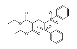 diethyl 2-(2,2-bis(phenylsulfonyl)ethyl)malonate结构式