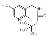 叔丁基(2-氯-5-甲基吡啶-3-基)氨基甲酸甲酯结构式