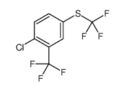 1-Chloro-2-(trifluoromethyl)-4-[(trifluoromethyl)sulfanyl]benzene结构式