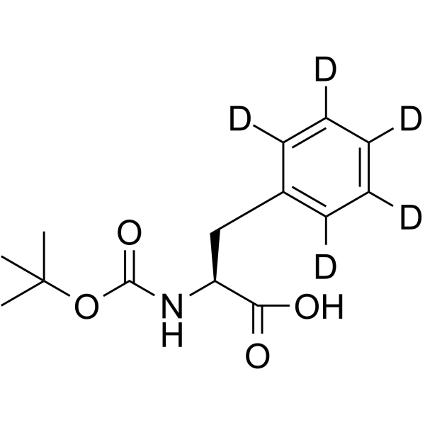 Boc-L-苯丙氨酸-苯基-d5结构式