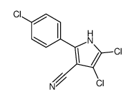 4,5-dichloro-2-(4-chlorophenyl)-1H-pyrrole-3-carbonitrile结构式
